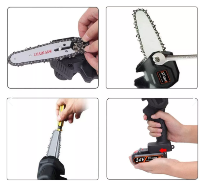 MINI MOTOSIERRA DE MANO PORTÁTIL RECARGA